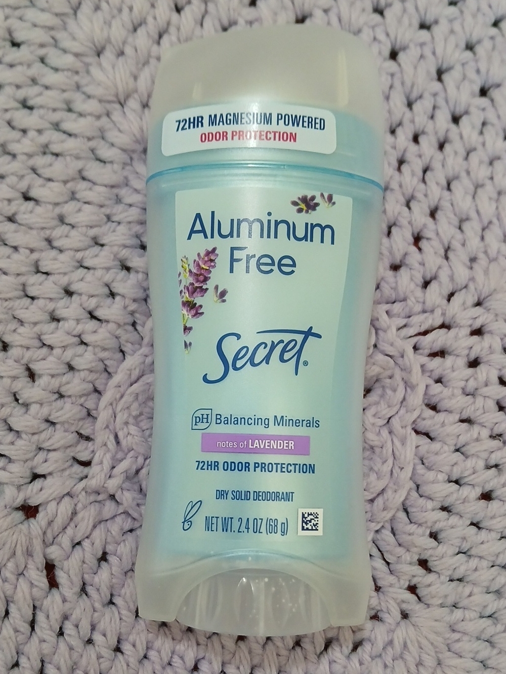 Secret Aluminum Free Women's Deodorant Solid Lavender 2.4 oz